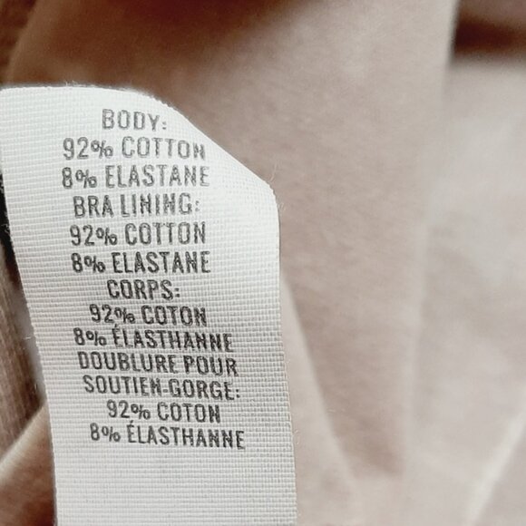 AERIE Tube Top Sleeveless Casual Stretch Crop Light Tan & Cream Sz M - Picture 12 of 12